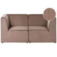 MODULÁRNÍ POHOVKA 2-místná Pískově béžová Manšestr Lemvig - písková barva/béžová, textil (166/78/83cm) - Beliani