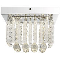 LED DECKENLEUCHTE MATHILDA Silber Chrom - Silberfarben, Glas (25/25/15cm)