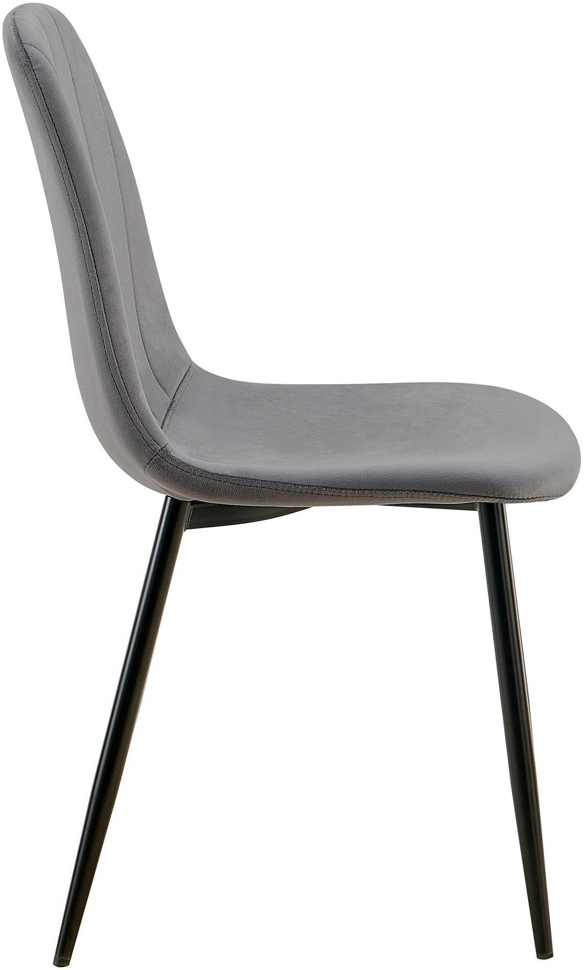 STUHL Metall dunkelgrau - Dunkelgrau/Schwarz, Textil/Metall (45/88/54cm) - CLP