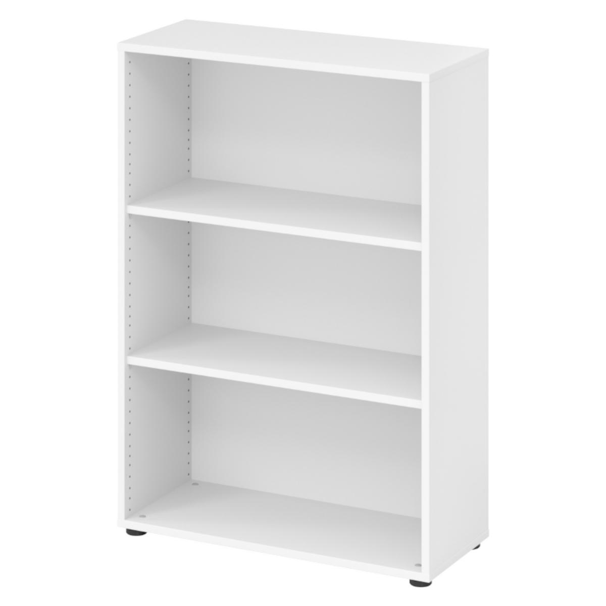REGAL - 3 Ordnerhöhen 33/80/114,4 cm in Weiß - Weiß, Holzwerkstoff (80/114.4/33cm) - bümö