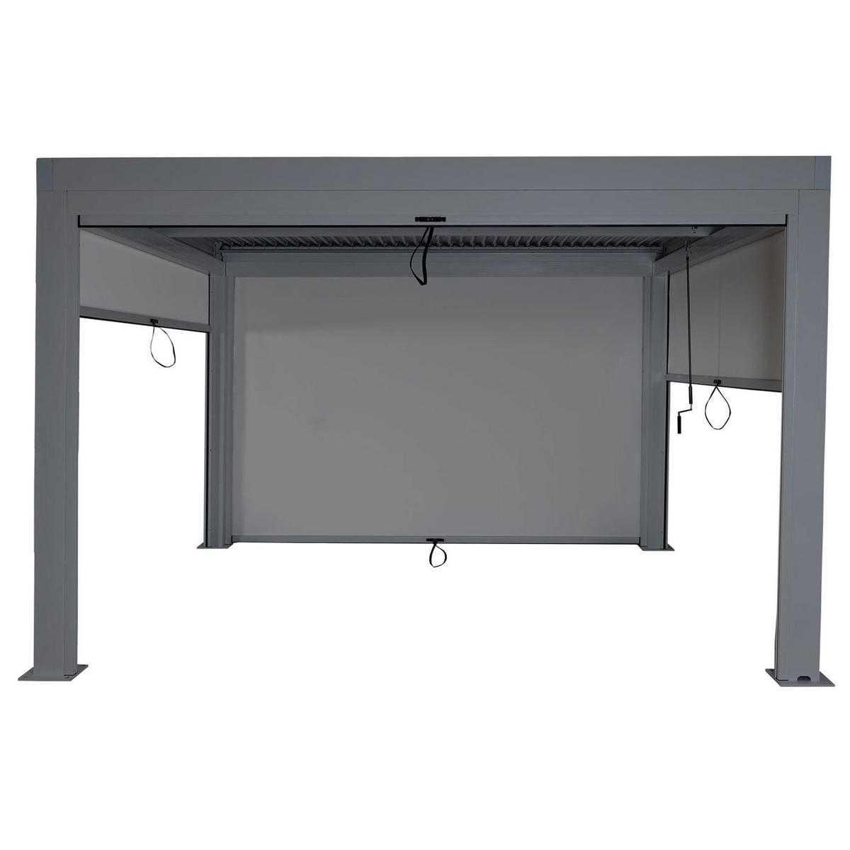 PERGOLA 4x Seitenwand 220x400x300cm Anthrazit - Anthrazit, Metall (400/220/300cm) - BERLINLODGE