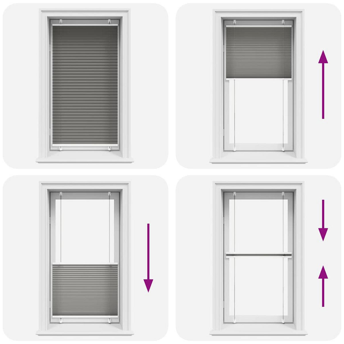 PLISSEE 80/100 cm Stoffbreite 79,4 cm aus Polyester Anthrazit - Anthrazit, Textil (80/100cm) - vidaXL