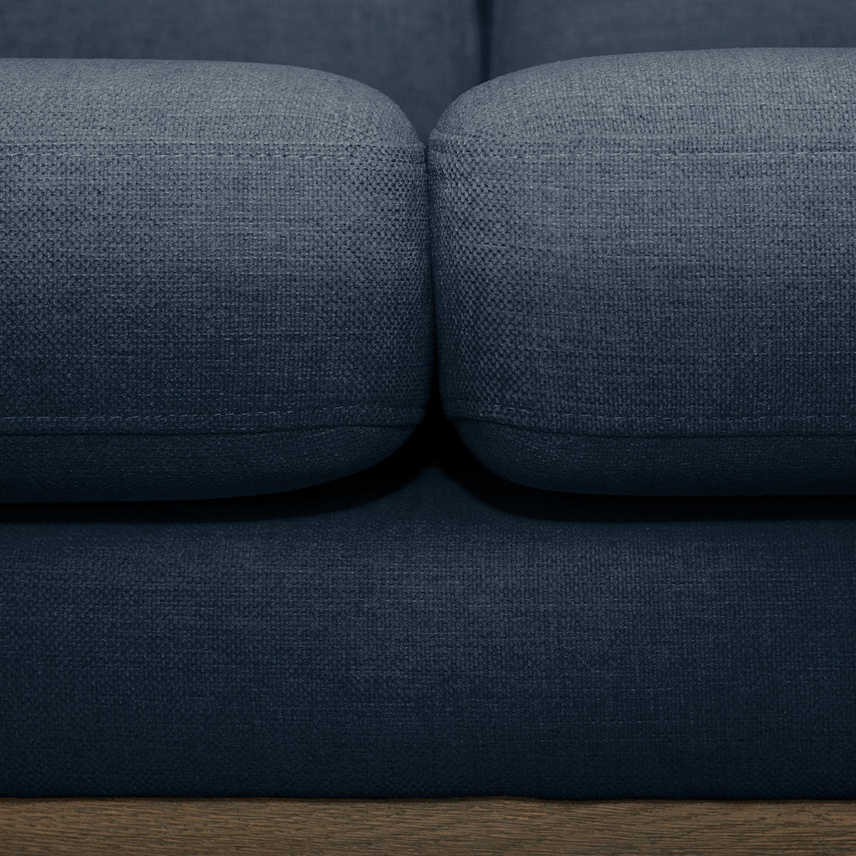 2-SITZER SOFA - Eichefarben/Dunkelblau, Eichenholz/Textil (197/81/88cm) - home24