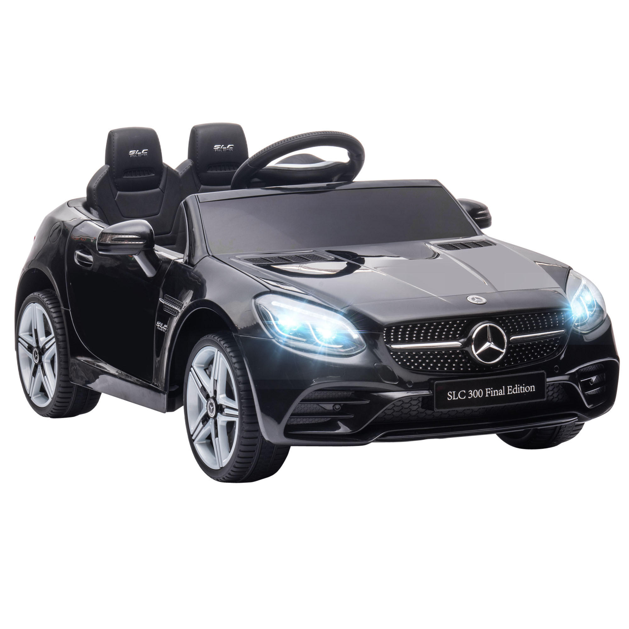 KINDER ELEKTROAUTO, Schwarz/Rot/Weiß, Kunststoff+ Metall - Schwarz, Metall (107/62.5/44cm) - AIYAPLAY