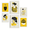 POSTER Set Mit 6 Schwarze Tintenprofile Größe A3 & A4 Weißer Rahmen - Weiß, Papier (29.7/1cm) - Nacnic