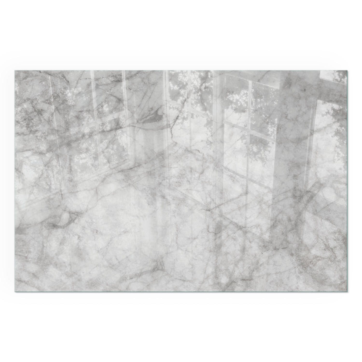 GLASPLATTE für Kamin 60x40 cm - Grau, Glas (60/40/0.4cm) - TULUP