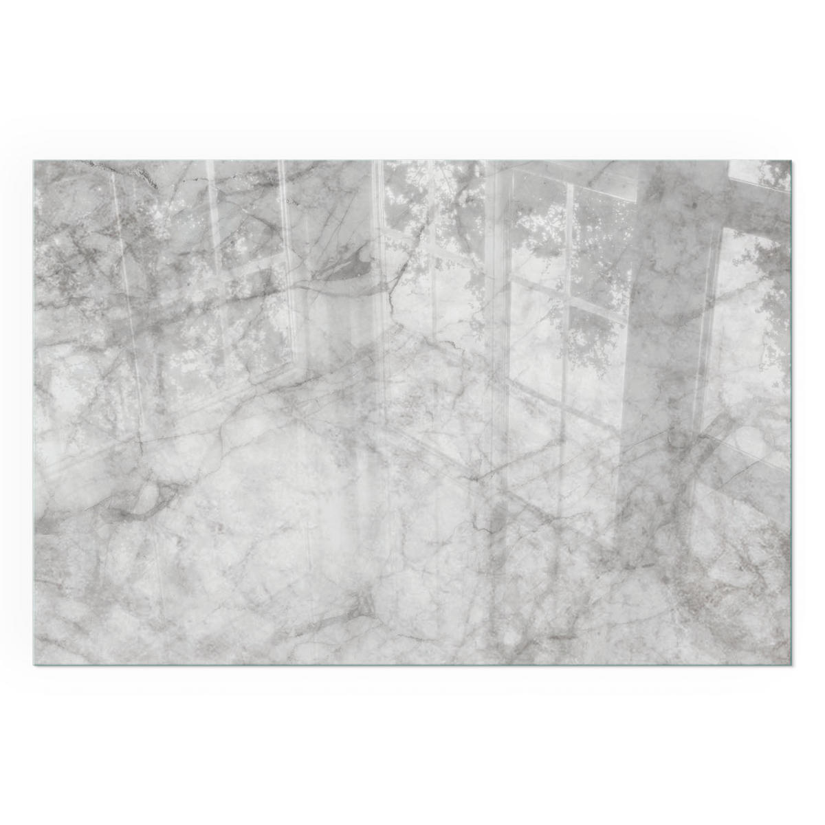 GLASPLATTE für Kamin 60x40 cm - Grau, Glas (60/40/0.4cm) - TULUP