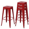 BARHOCKER METALL Rot 4er-Set - Rot, Metall (43/77/43cm) - MCW
