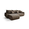 ECKSOFA mit Schlaffunktion TOKYO L Monolith 09 Links - Braun, Textil (280/185cm) - Bedante