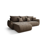 ECKSOFA mit Schlaffunktion TOKYO L Monolith 09 Links - Braun, Textil (280/185cm) - Bedante