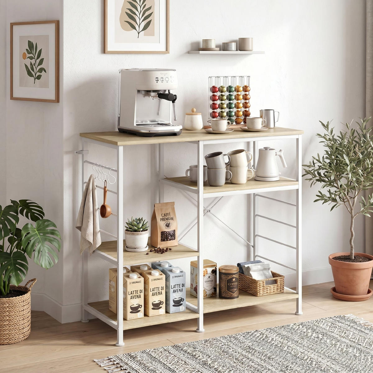 KÜCHENREGAL Eichefarben 1 Stück - Eichefarben, Holzwerkstoff (39/83.5/90cm) - GiPP
