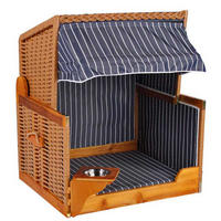 HUNDESTRANDKORB Wacholder Blau - Blau/Braun, Metall (80/95/65cm) - Mr. Deko