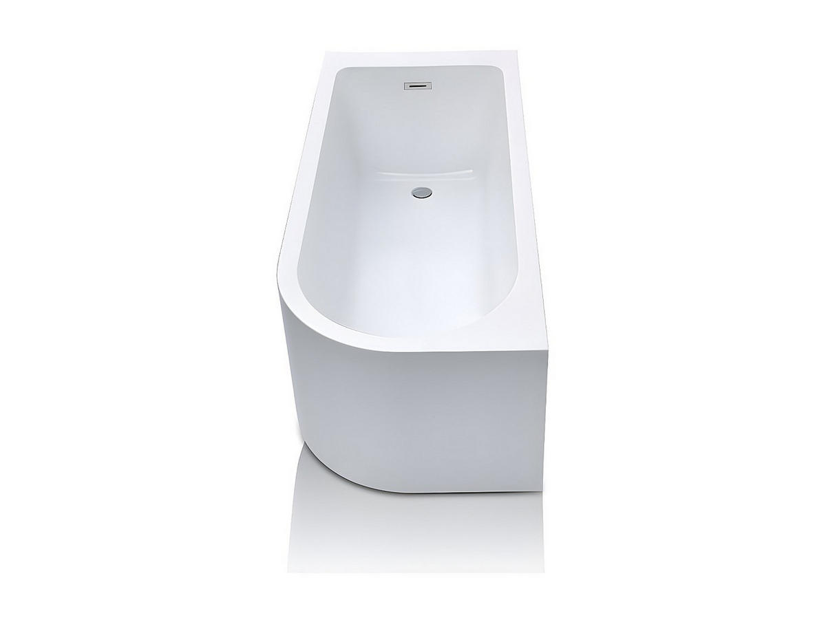 ECKBADEWANNE - 240L - 170 x 75 x 58 cm - Ecke Links - Weiß - ANIKA - Weiß, Kunststoff (170/58/75cm) - Vente-Unique