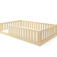 BODENBETT Bella 120x200 mit Rausfallschutz - Naturfarben, Holz (120/200cm) - Interbeds