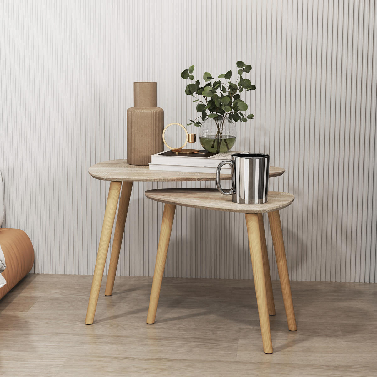 COUCHTISCH DE-15771 skandinavisches Design Naturholz - Naturfarben, Holzwerkstoff (59.5/39.5/45cm) - ComfortXL