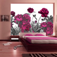 VLIESTAPETE Rot 250/175 cm - Rot/Weiß, Textil (250/1cm) - KUNSTLOFT
