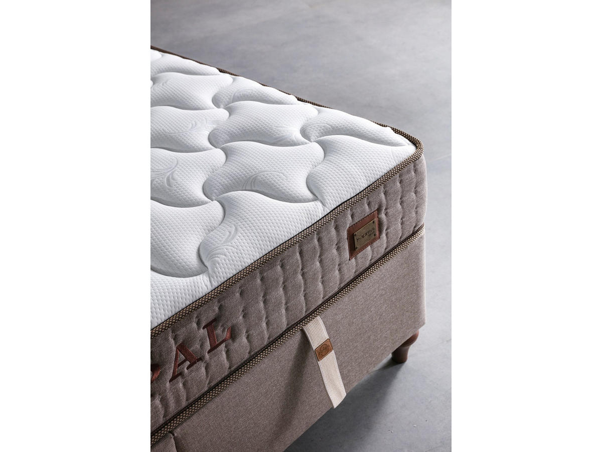 POLSTERBETT Opal Braun 140x200 Braun - Braun, Textil/Metall (140/200cm) - Villa Möbel