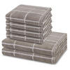 FROTTIERSET Sensual Skin Karo 6-teilig - Grau, Textil (50/100cm) - Ross