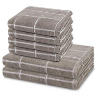 FROTTIERSET Sensual Skin Karo 6-teilig - Grau, Textil (50/100cm) - Ross