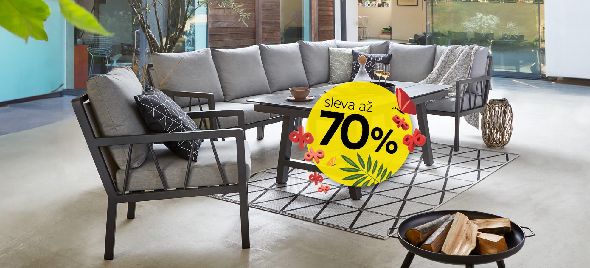 Sleva 70 % na zahradní nábytek