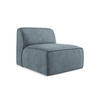 SOFAELEMENT Chenille Stoff Blau - Pastellblau/Schwarz, Holzwerkstoff/Kunststoff (80/70/102cm) - Makamii