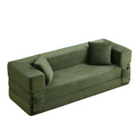 SCHLAFSOFA DE-34899 quadratisch mit Bettfunktion Grün - Grün, Textil (200/60/76cm) - ComfortXL