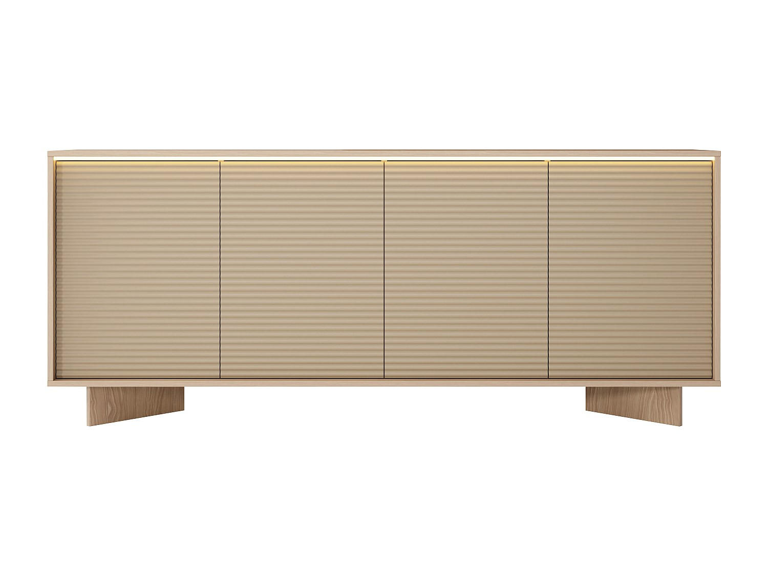 SIDEBOARD - 204 cm x 40 cm - holz - beige, naturfarben hell Mayrona - Beige/Naturfarben, Holz (204/84.4/40cm) - Vente-Unique
