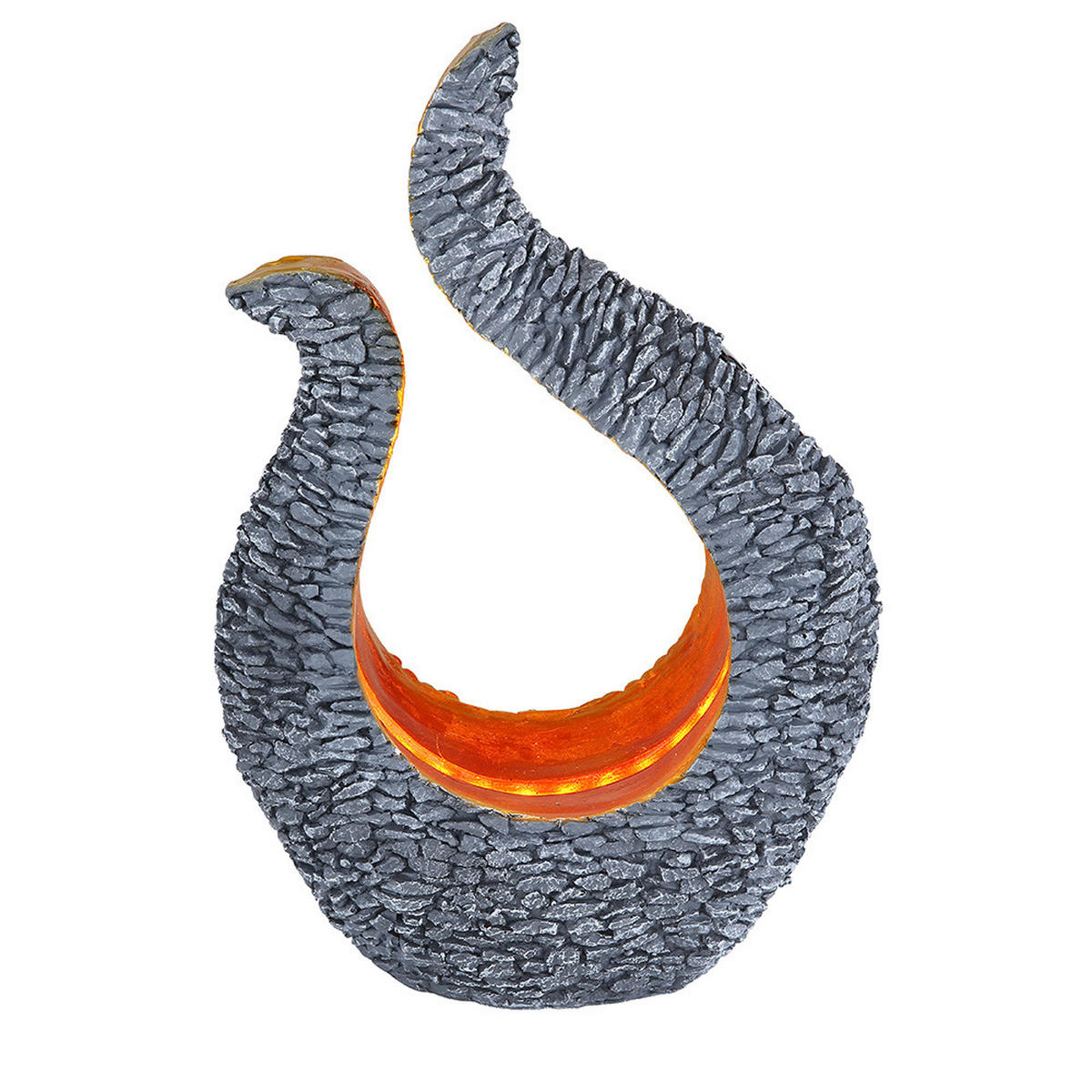 LED AUSSENLEUCHTE Skulptur Grau Gold - Grau, Kunststoff (23.5/11/34.5cm) - Globo Lighting