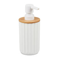 SEIFENSPENDER - Weiß, Holz/Kunststoff (7.5/17/7.5cm) - Relaxdays