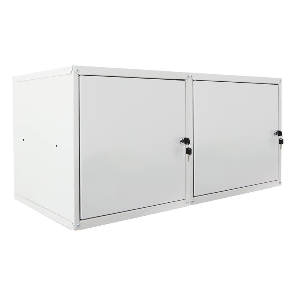 SCHLIESSFACHWÜRFEL Cubic 2er-Set XL 45x45x45 cm Grau - Grau, Metall (90/45/45cm) - PROREGAL