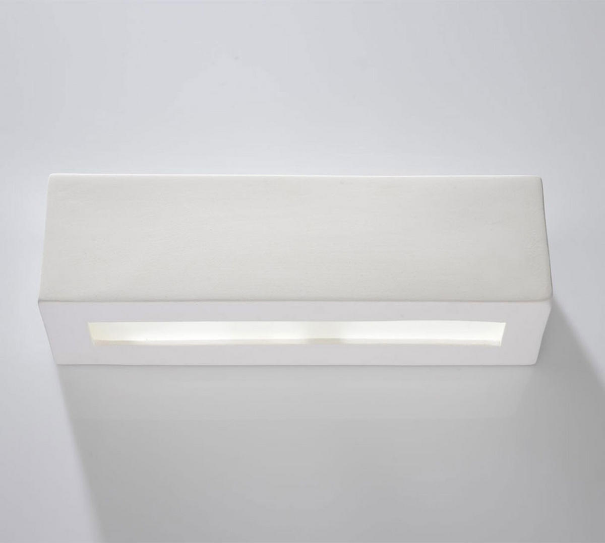 LED WANDLEUCHTE VEGA Keramik Weiß - Weiß, Glas (9/9/32cm)