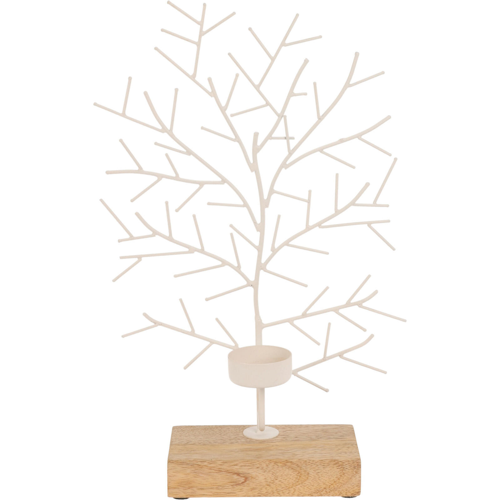 Home Styling Collection Teelichthalter Weiß 22x33x6 cm