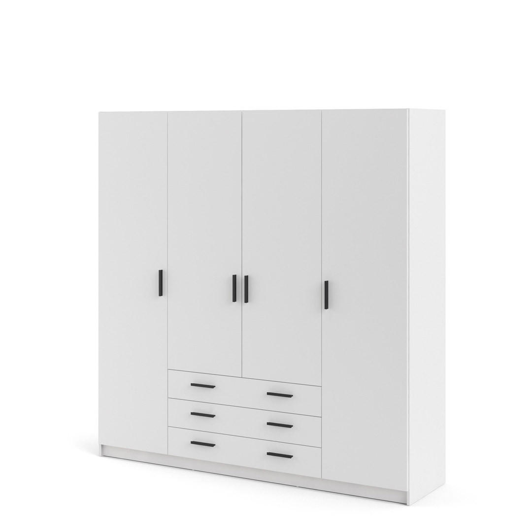 KLEIDERSCHRANK weiß - Weiß, Holzwerkstoff (196/201/50cm) - ebuy24
