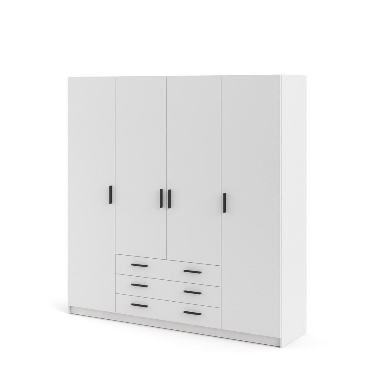 KLEIDERSCHRANK weiß - Weiß, Holzwerkstoff (196/201/50cm) - ebuy24