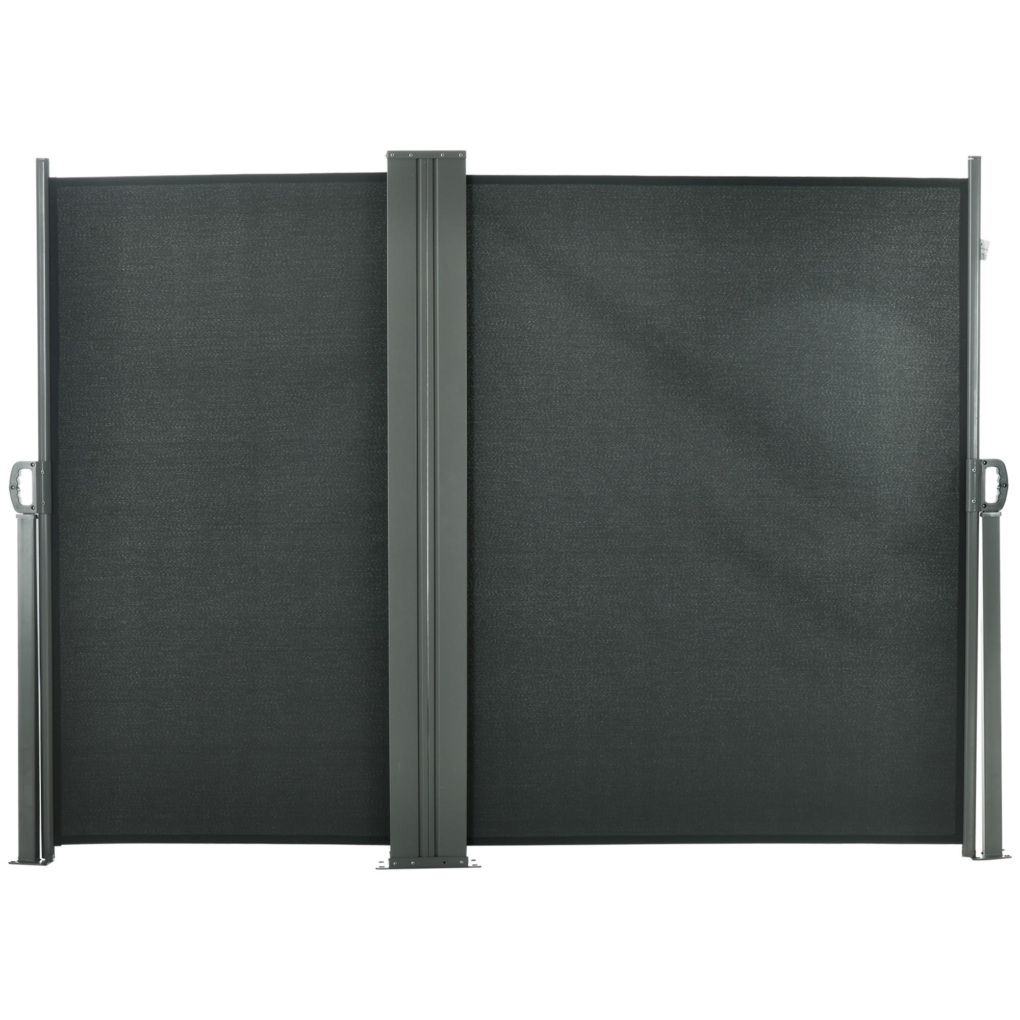 MARKISE,VERSTELLBARER, UV-beständiger Gartenteiler mit Griff, 600 x 180 cm, Grau - Grau, Metall (4/180cm) - Vallsero