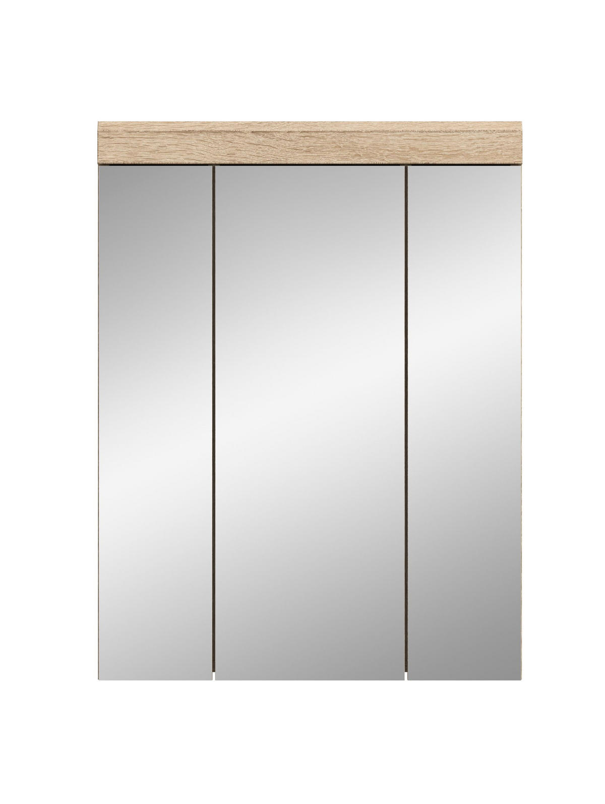 SPIEGELSCHRANK Lambada Bad in Sonoma Eiche hell und Spiegelglas B/H/T: 60x79x18 cm - Sonoma Eiche, Holzwerkstoff (60/79/18cm)