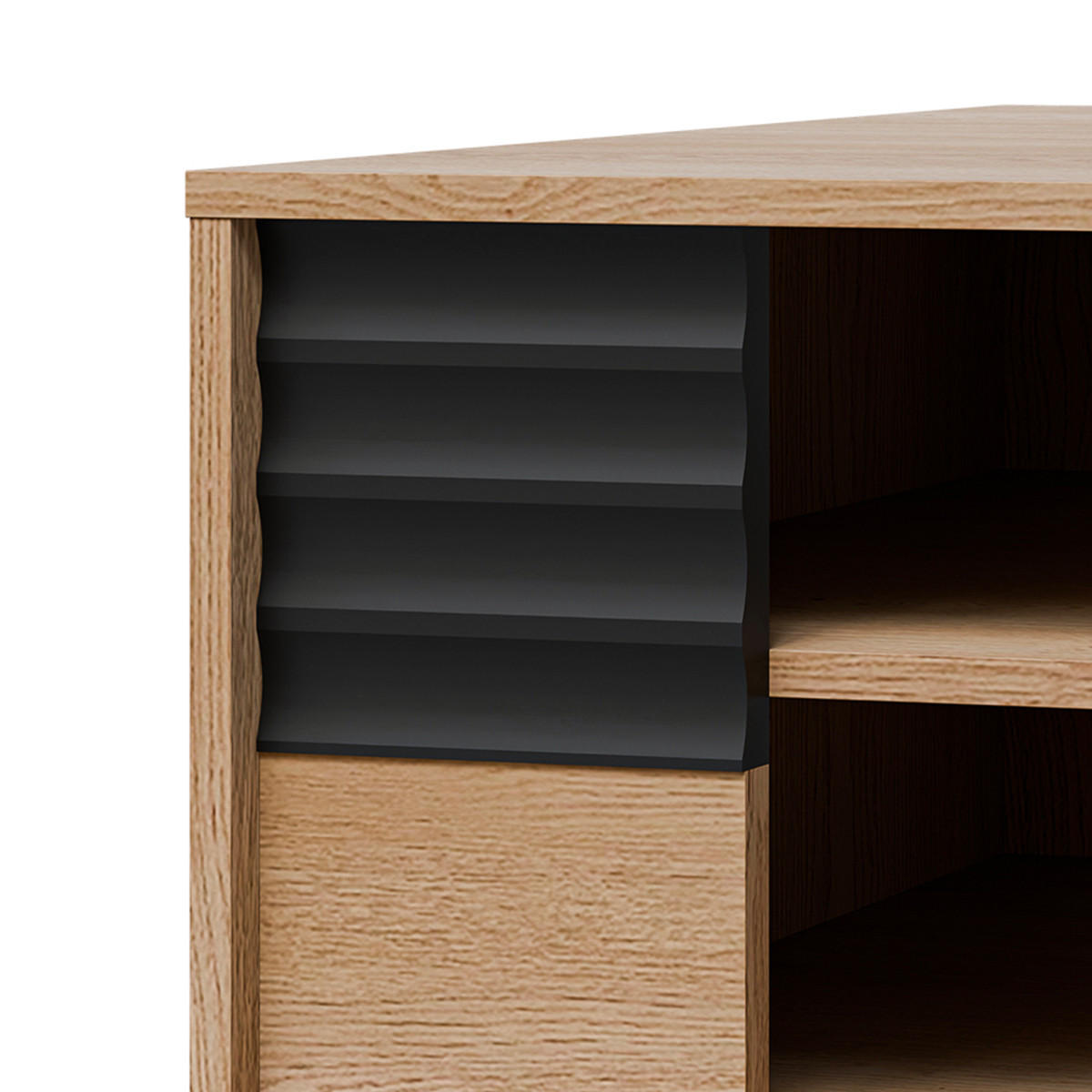 COUCHTISCH Astra Holz und Schwarz - Schwarz, Holzwerkstoff (60/96.6/55cm) - Petits-meubles