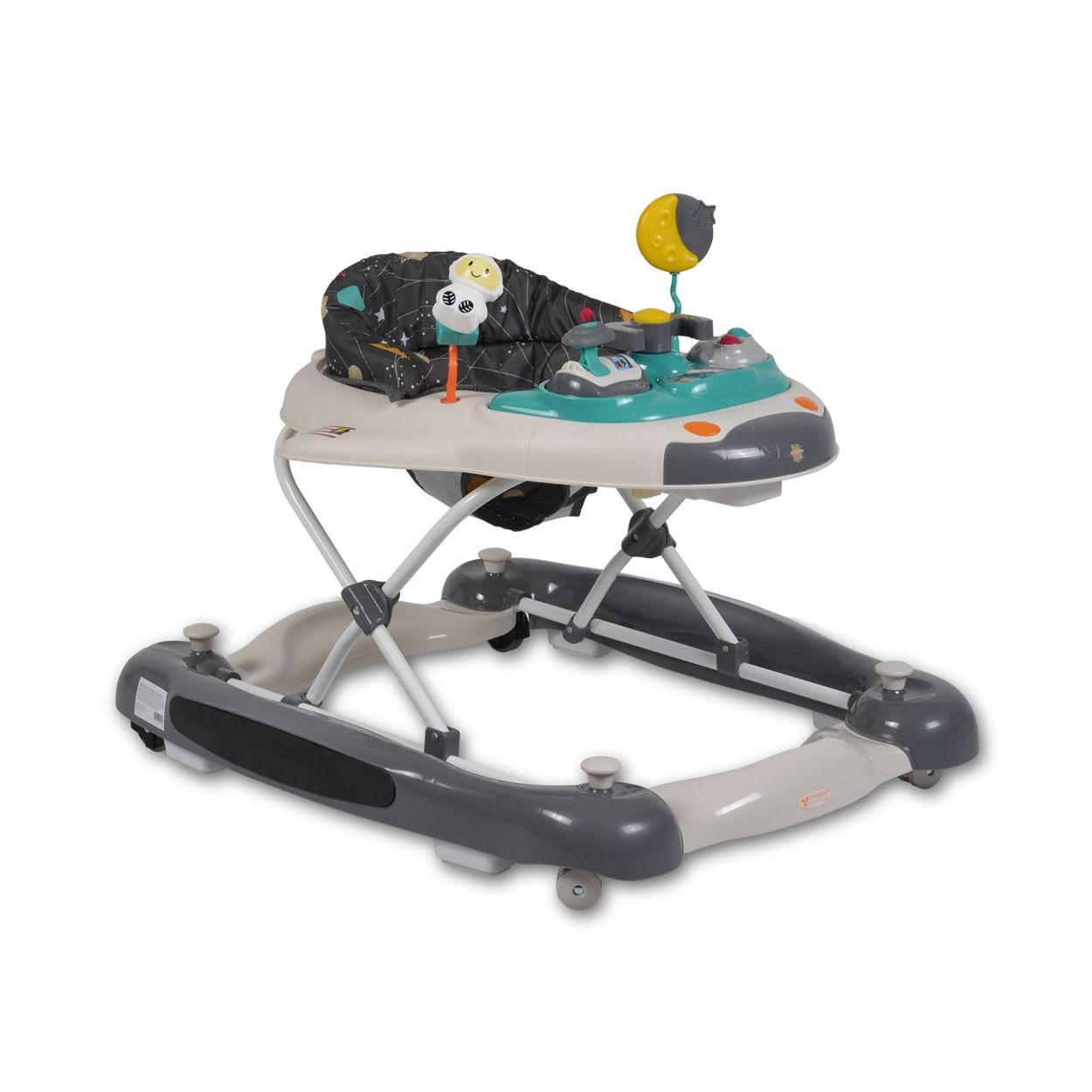 LAUFHILFE Cosmos 3 in 1 türkis Wippe, Stopper Musik Licht höhenverstellbar - Multicolor, Kunststoff (65/63/75cm) - Cangaroo