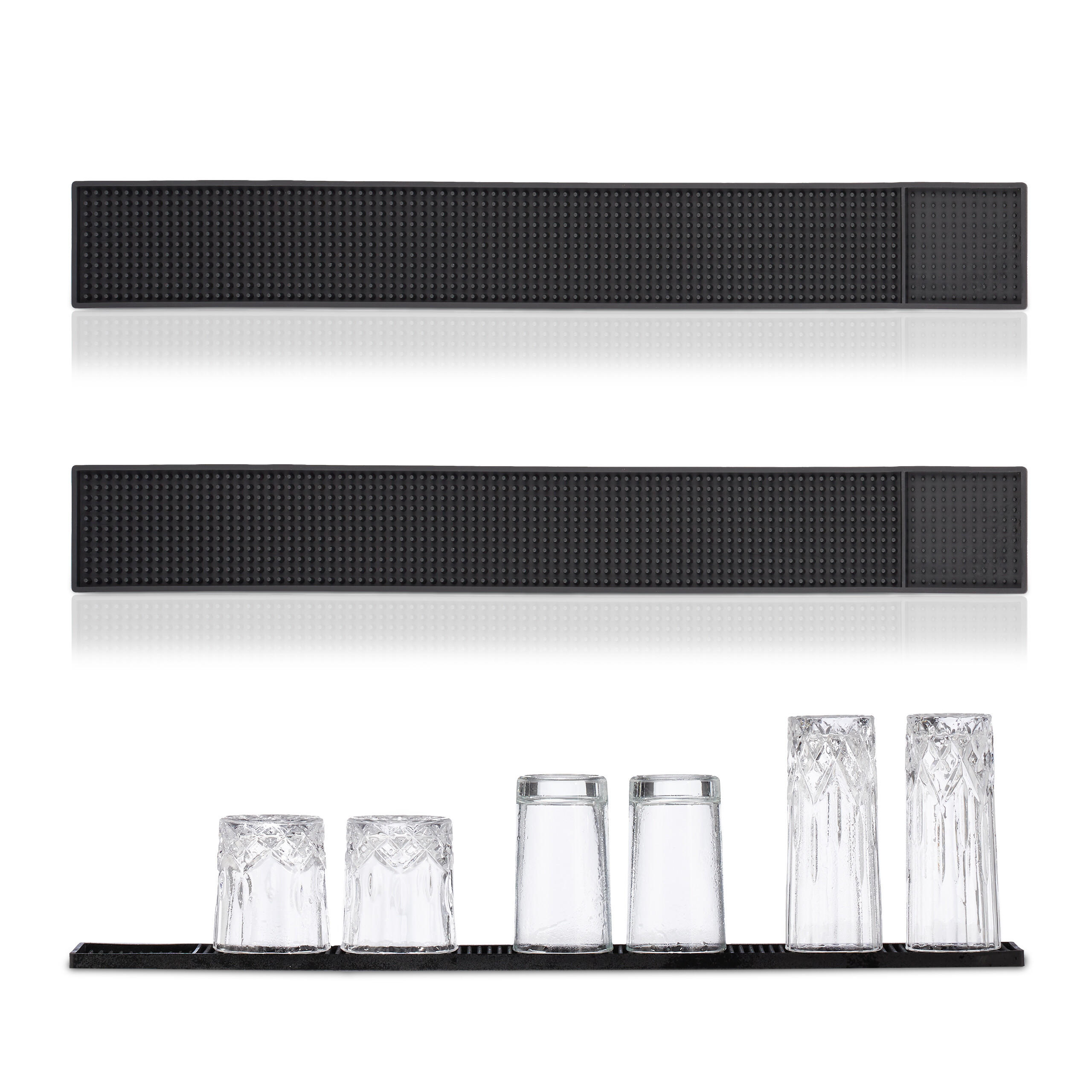 2XBARMATTA - čierna, plast (60/1/8cm) - Relaxdays