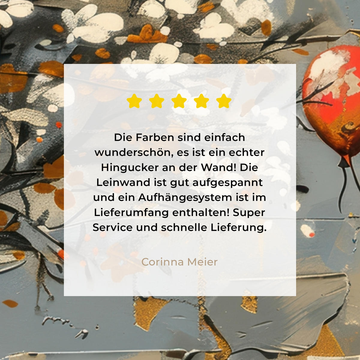 LEINWANDBILD Baum - Graffiti - Banksy-Stil - Ballon-Mädchen 50x50 cm - Blaugrau, Textil (50/50cm) - MuchoWow