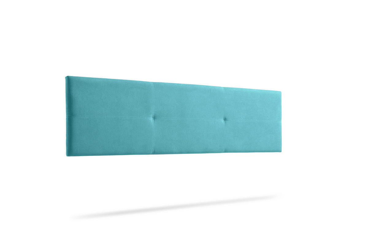 KOPFTEIL gepolstert ALMA Aqualine 170x50x5 cm - Türkis - Moonia - Türkis, Holz (170/5/50cm)