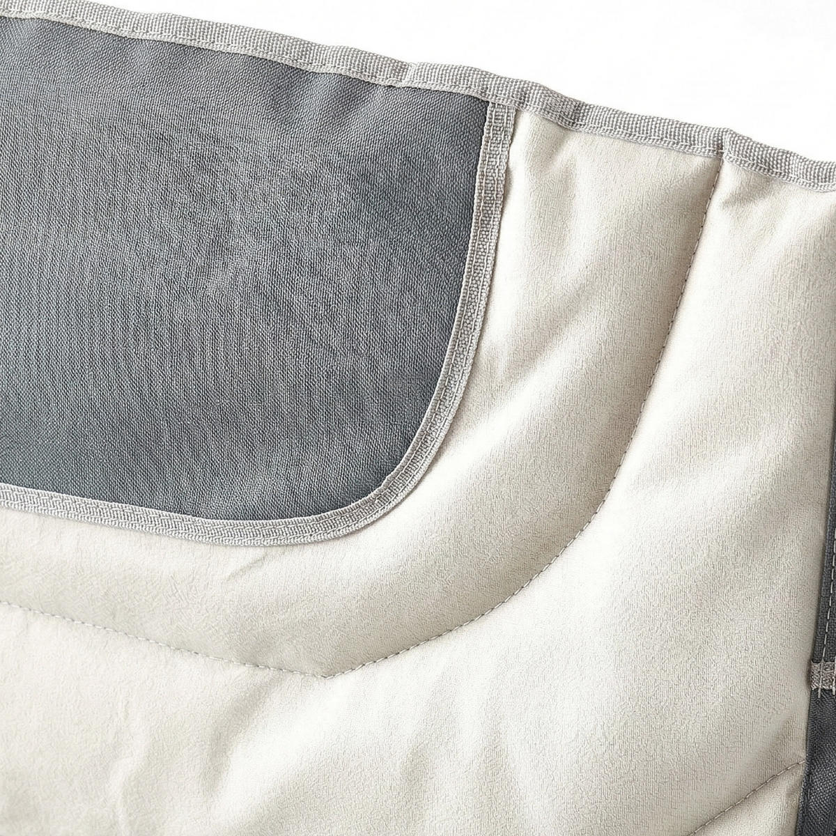 CAMPINGBANK Grau klappbar 2-Sitzer Getränkehalter - Multicolor, Kunststoff/Textil (139/95/53cm) - Relaxdays