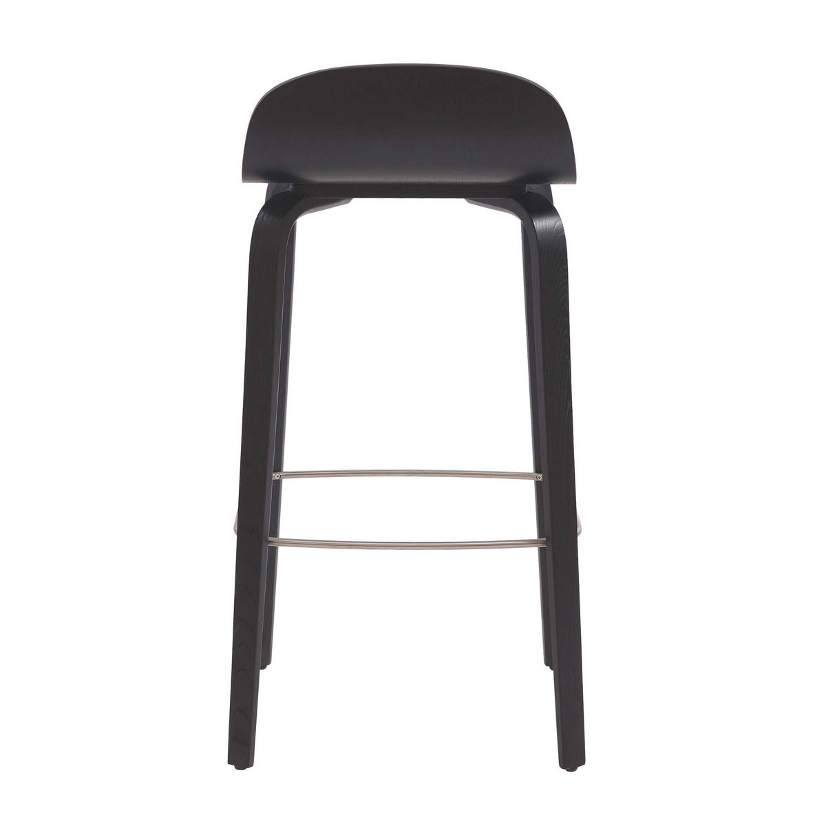 BARHOCKER, Schwarz - Schwarz, Holz (40/80/38cm) - Oviala