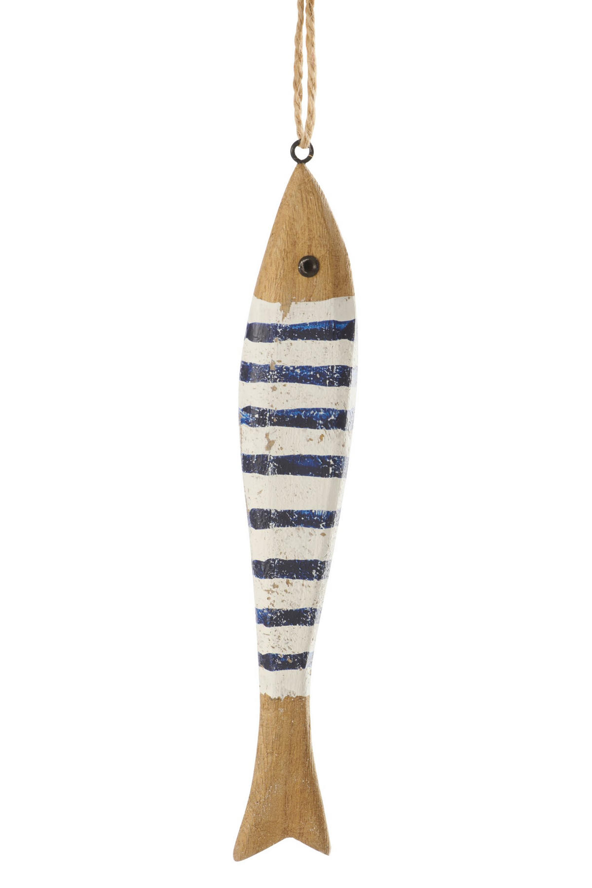 GIRLANDE 9 FISCHE - Blau, Holz (19/1.5/175cm) - J-Line