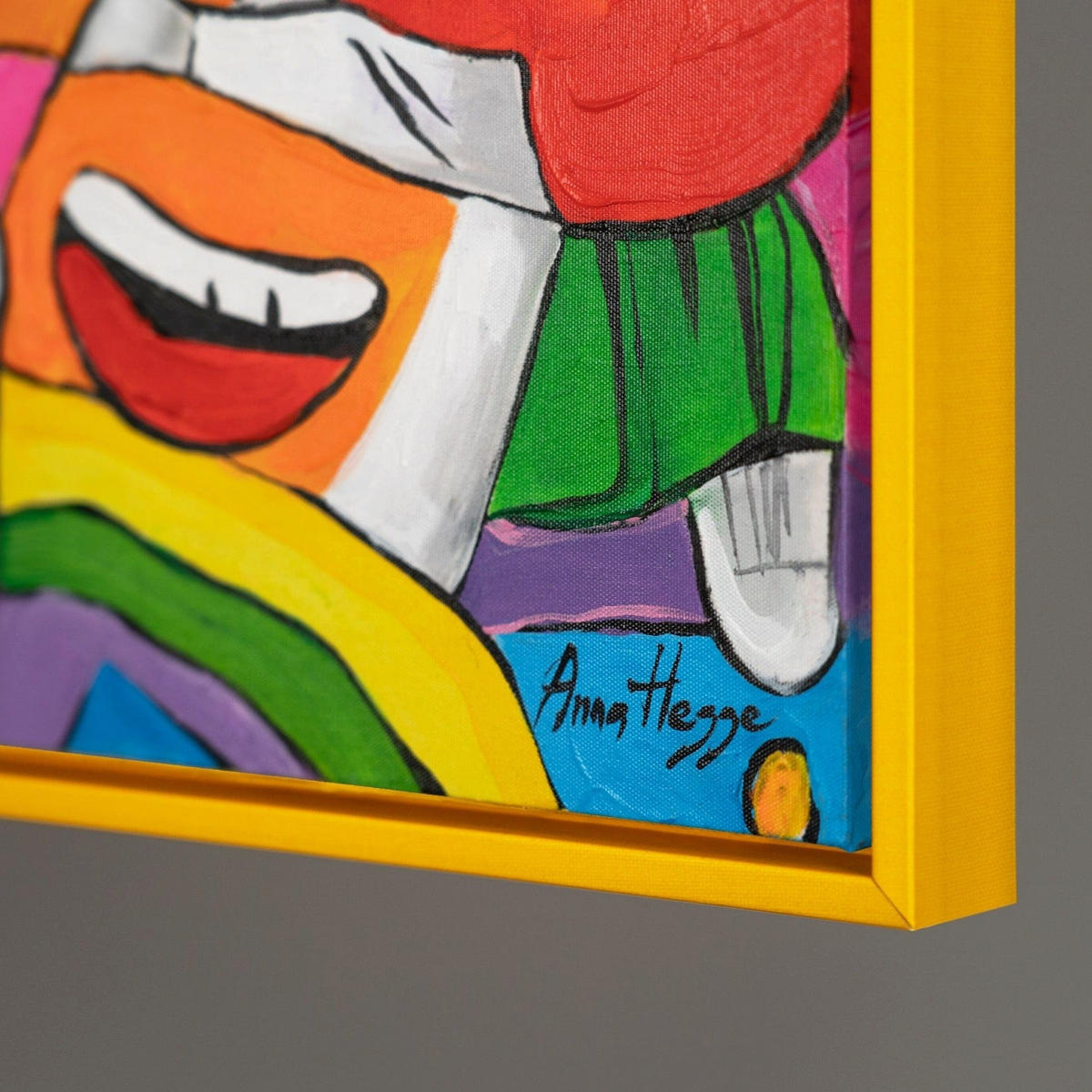 GEMÄLDE Farbenfrohe Welt Schattenfugenrahmen Gelb 150x50 cm - Gelb, Holz (150/50cm) - YS-art gallery