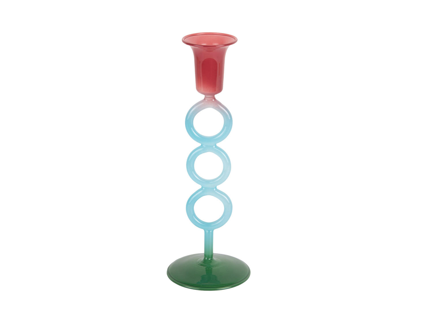 KERZENHALTER Anillo Vivo Mehrfarbig 7.4/7.4/21 cm - Multicolor, Glas (7.4/21/7.4cm) - Present Time