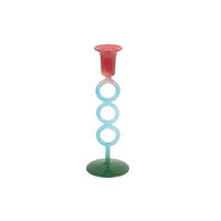 KERZENHALTER Anillo Vivo Mehrfarbig 7.4/7.4/21 cm - Multicolor, Glas (7.4/21/7.4cm) - Present Time