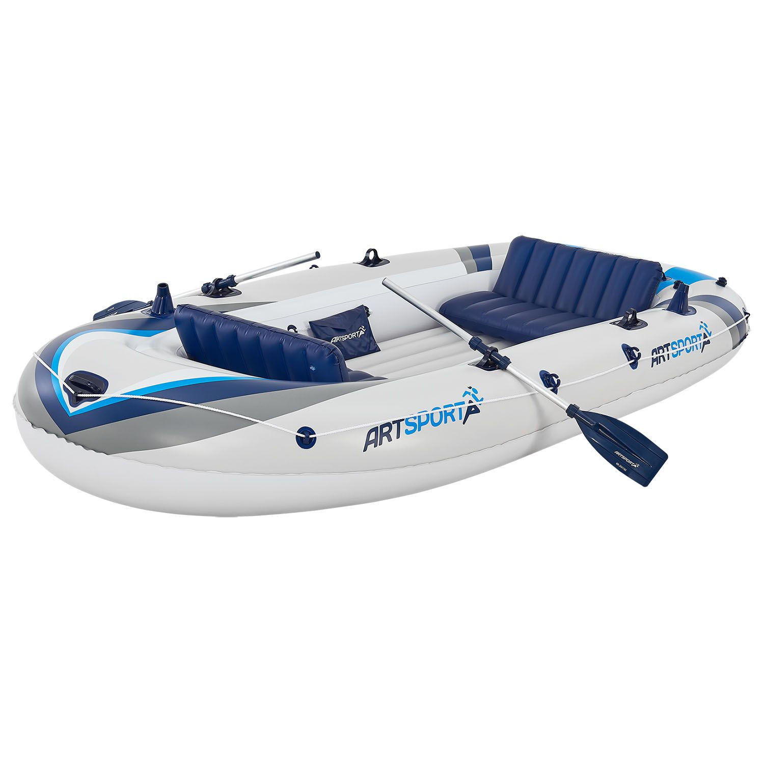 SCHLAUCHBOOT Paddelboot mit zwei Sitzbänken 3,22 m - Blau, Kunststoff (322/163/44cm) - Artsport