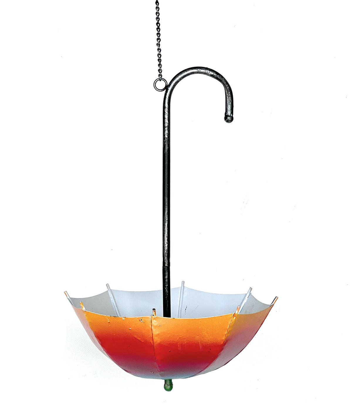 BLUMENAMPEL Metall mit Topf Regenschirm 57 cm 96258 S - Multicolor, Metall (23/57/23cm) - DanDiBo