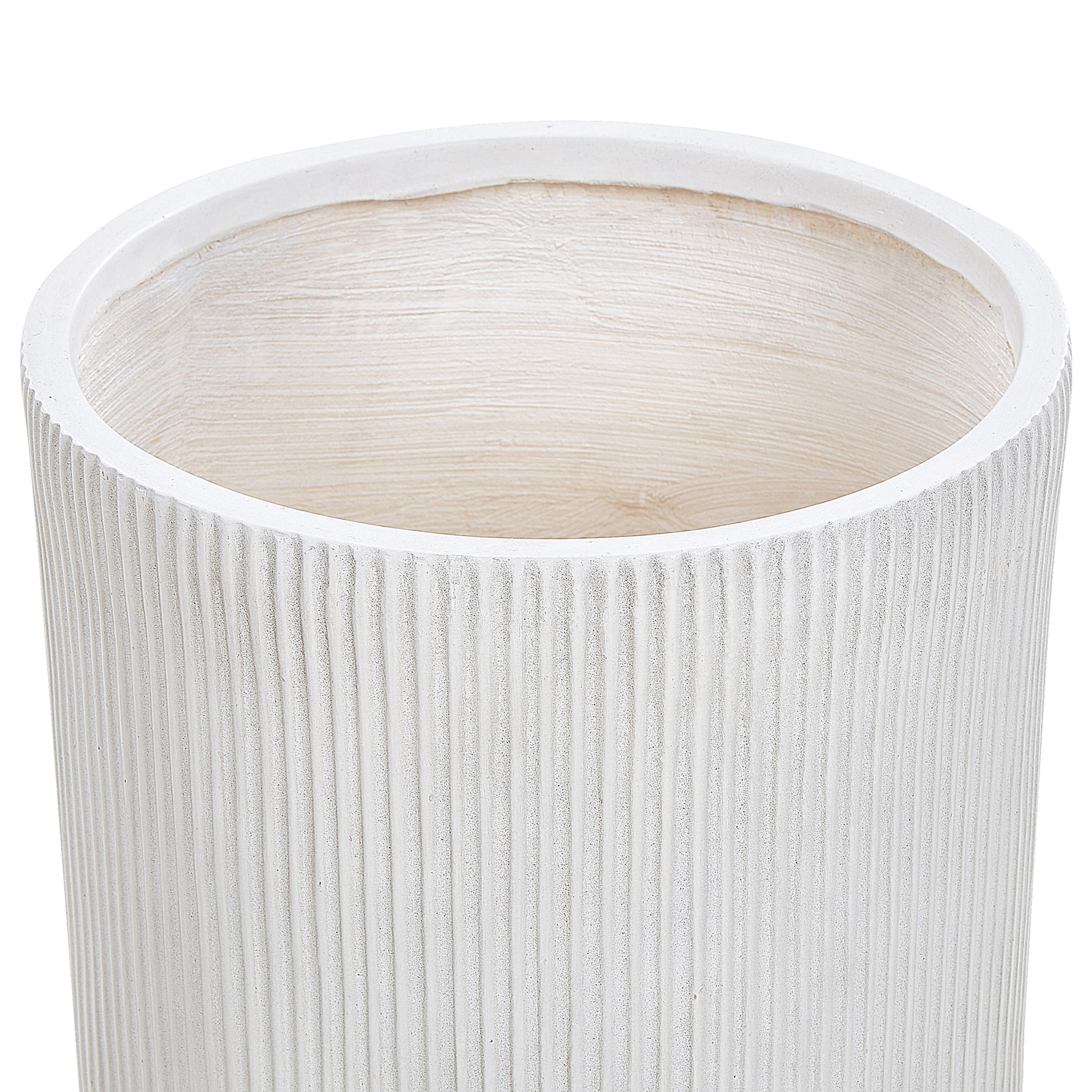 BLUMENTOPF Weiß Oreoi - Weiß, Naturmaterialien (37cm) - Beliani